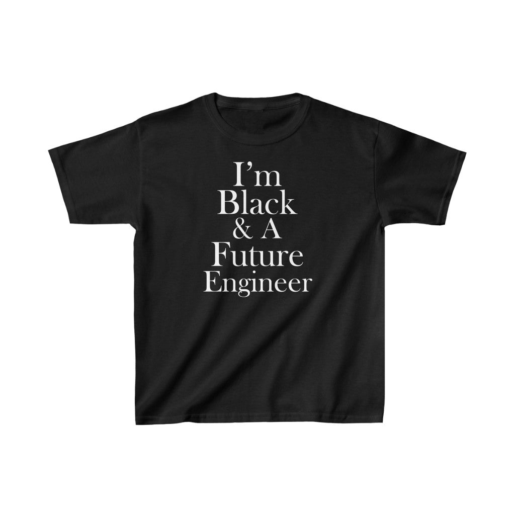 I'm Black &  A Future Engineer Kids Short Sleeve Tee